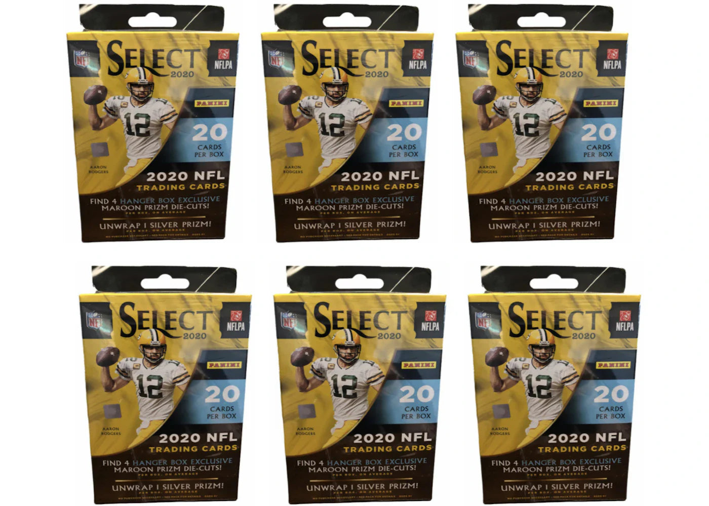 2020 Panini Select Football Hanger Box (Maroon Die-Cuts) 6x Lot
