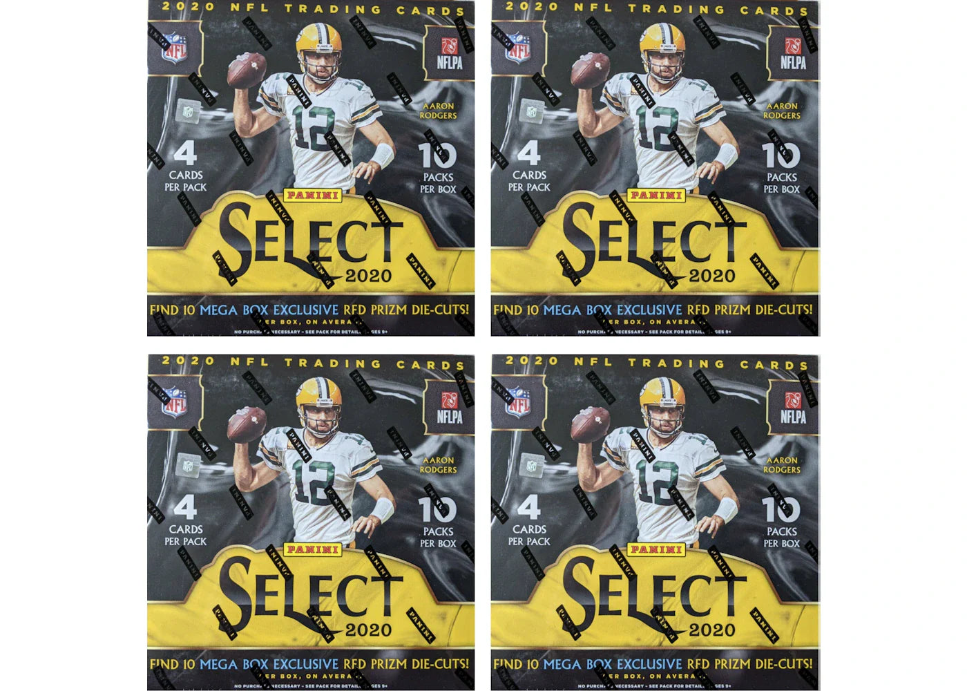2020 Panini Select Football Mega Box (Red Die Cuts) 4x Lot