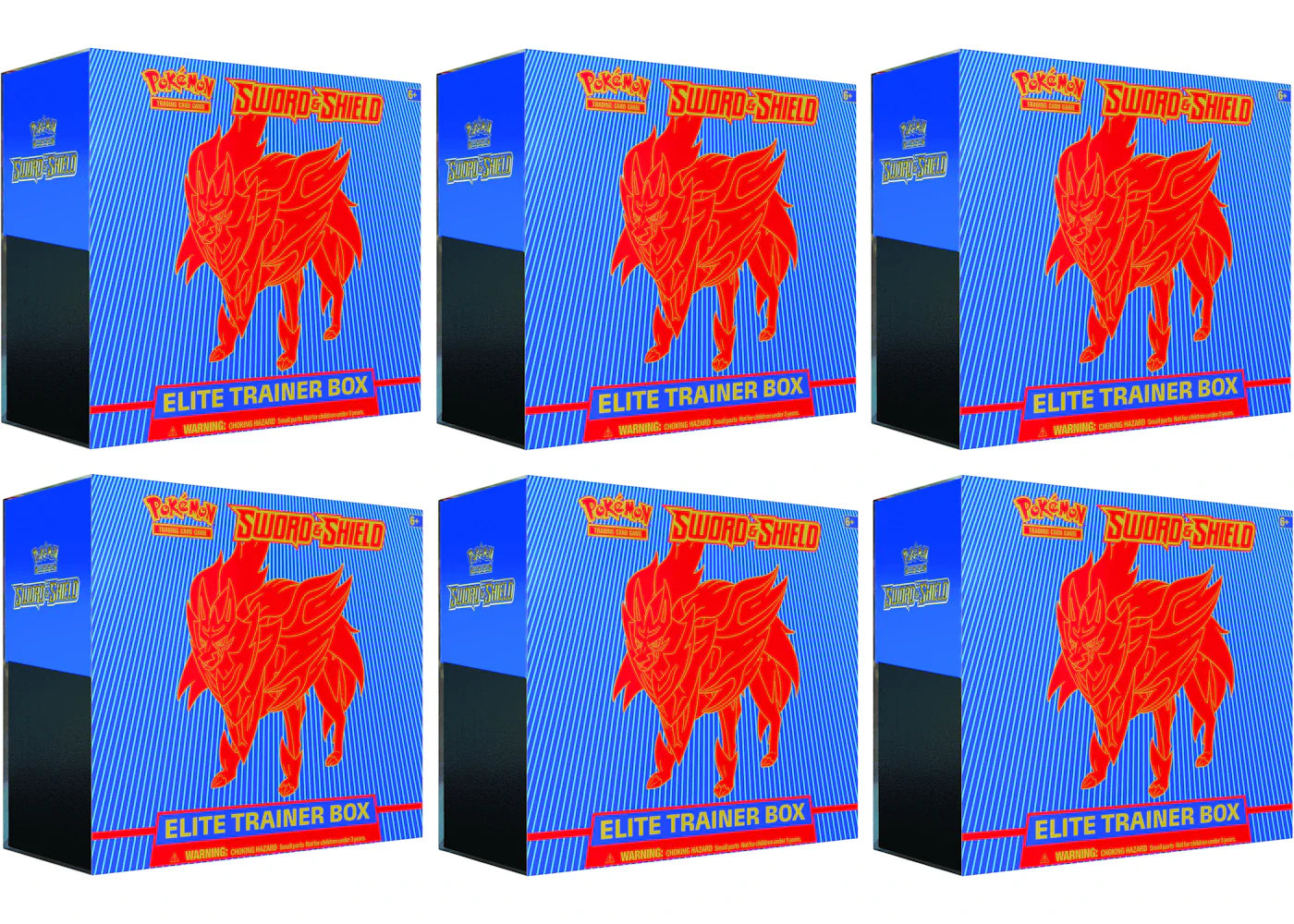 2020 Pokémon Sword & Shield Zamazenta Elite Trainer Box 6x Lot