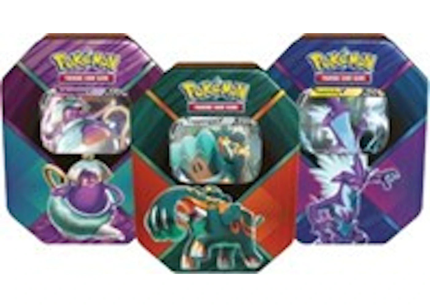 2020 Pokemon TCG Galar Challengers Tin Polteageist V/Copperajah V/Toxtricity V Lot