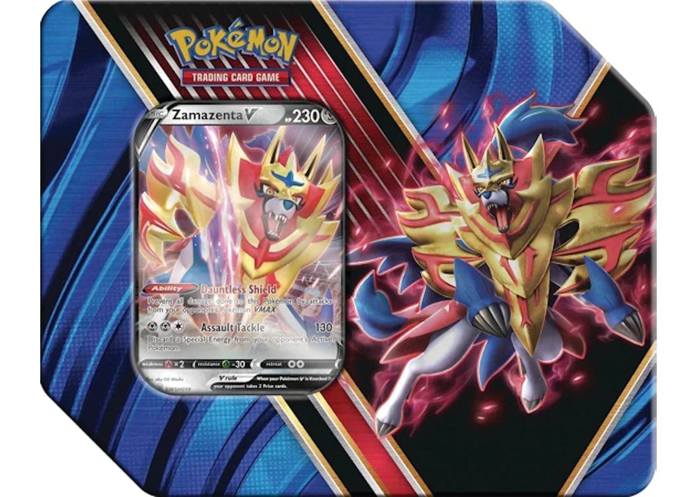 2020 Pokemon TCG Legends of Galar Tin Zamazenta V