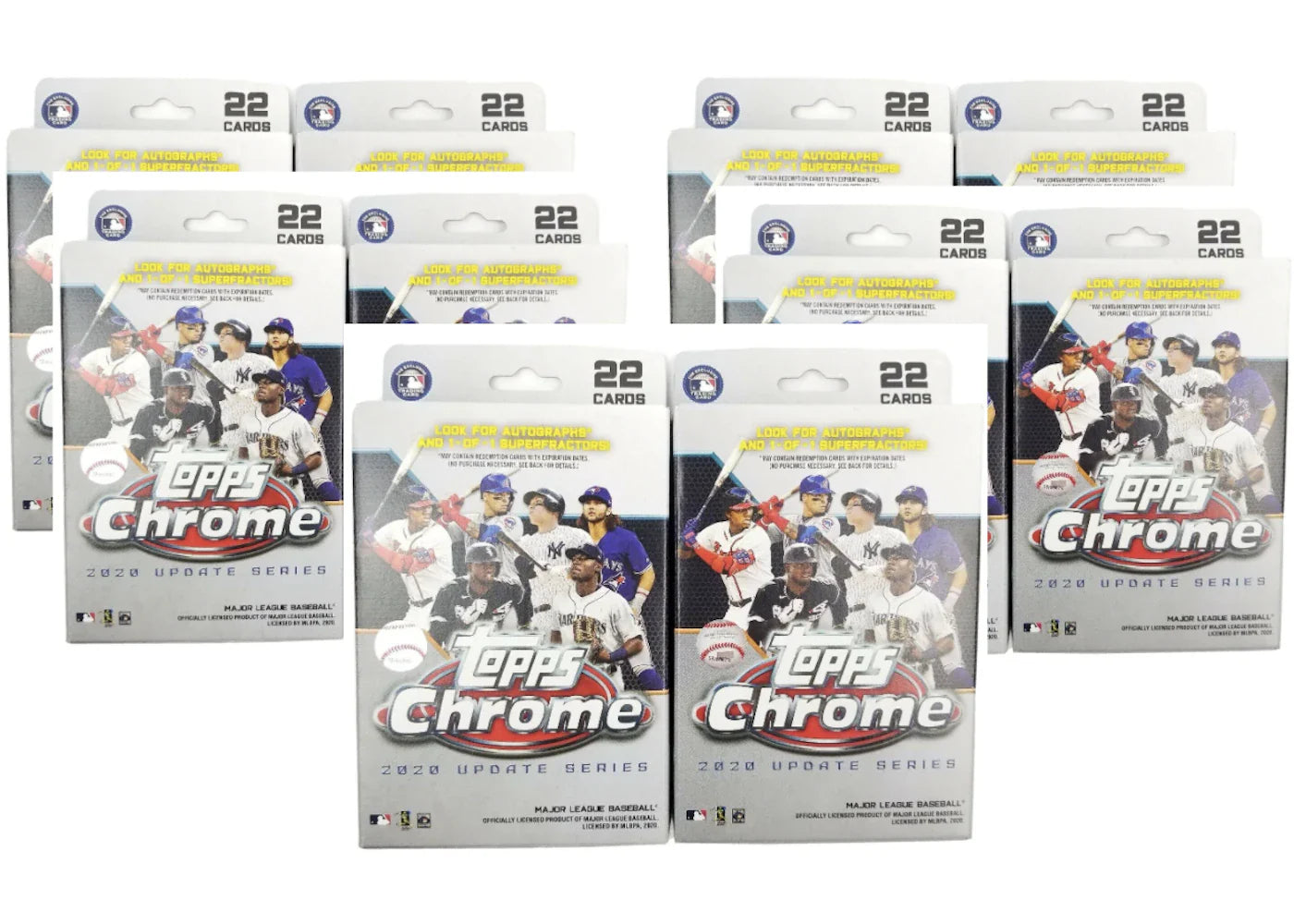 2020 Topps Chrome Update Baseball Hanger Box 10x Lot