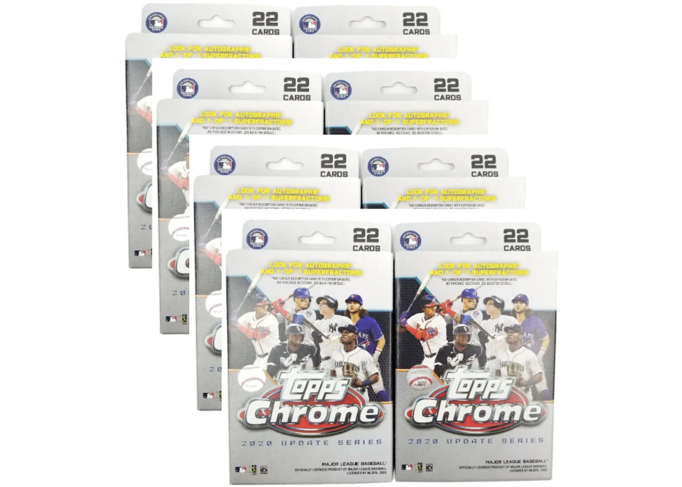2020 Topps Chrome Update Baseball Hanger Box 8x Lot