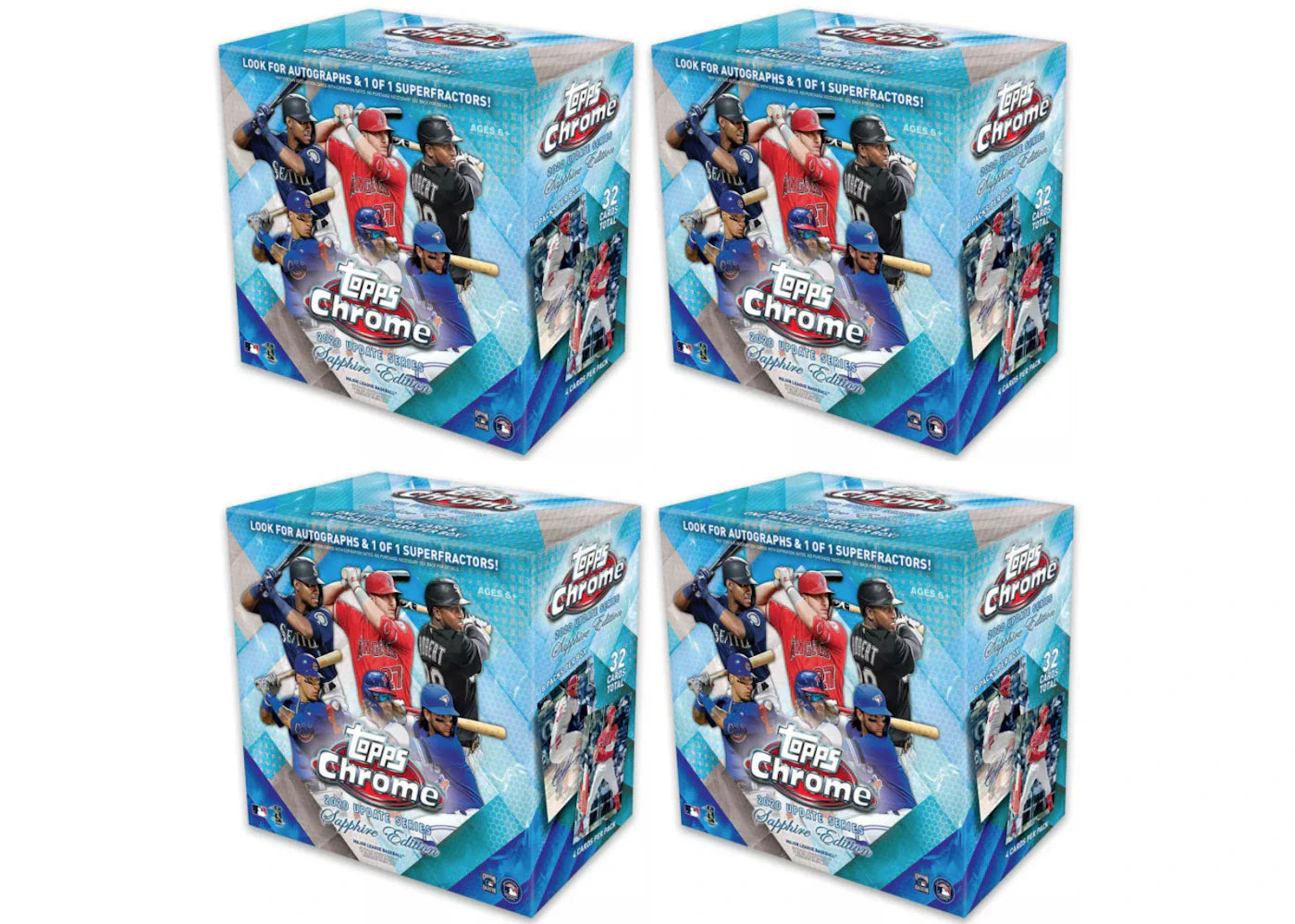 2020 Topps Chrome Update Sapphire Edition Baseball Box 4x Lot