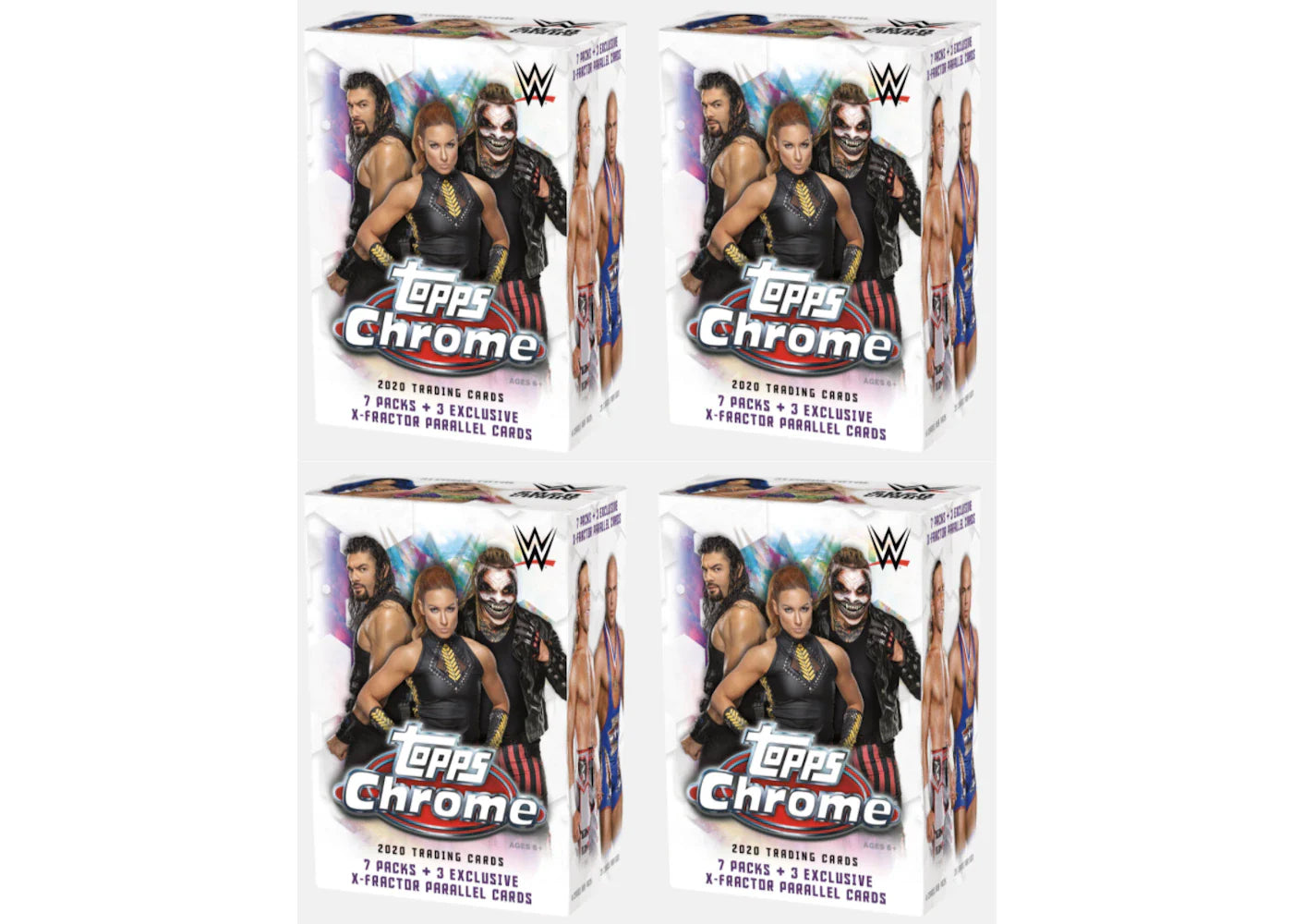 2020 Topps Chrome WWE Blaster Box 4x Lot