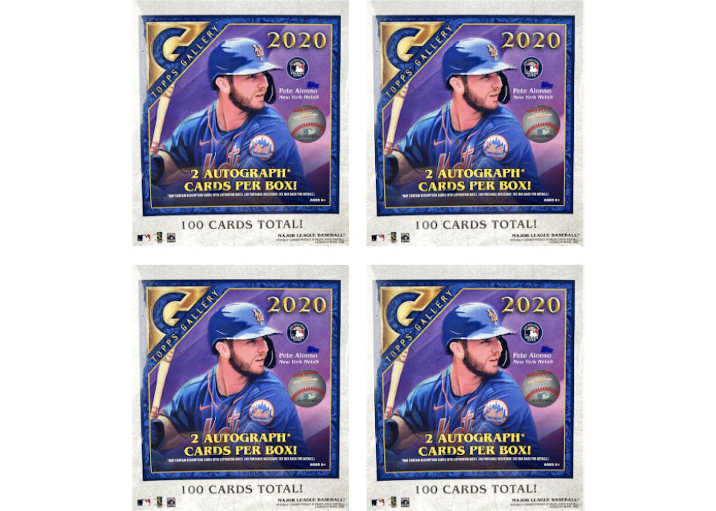 2020 Topps Gallery Baseball 100 Ct. Monster Box 4x Lot
