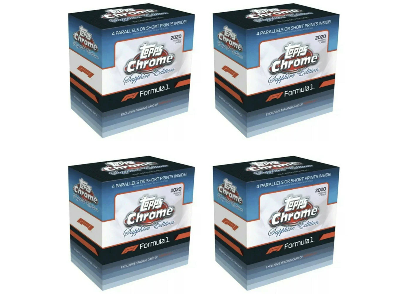 2020 Topps Chrome Sapphire Formula 1 Racing Box 4x Lot