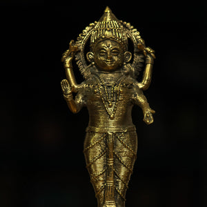 Handmade Dhokra - Standing Maa Laxmi on Base