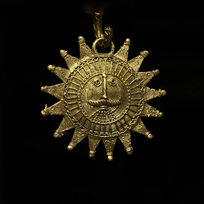 Dhokra - Sun Mask Wall Accent
