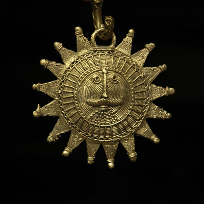 Dhokra - Sun Mask Wall Accent