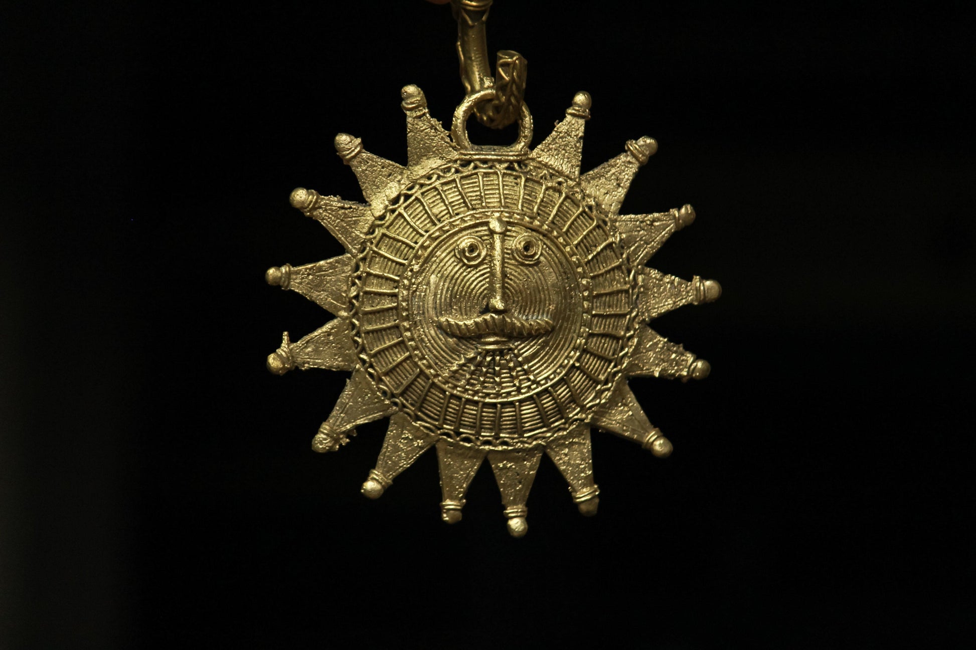 Dhokra - Sun Mask Wall Accent
