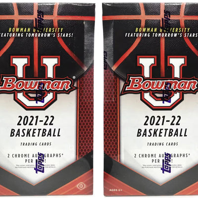 2021-22 Bowman University Basketball Hobby Box 2x Lot