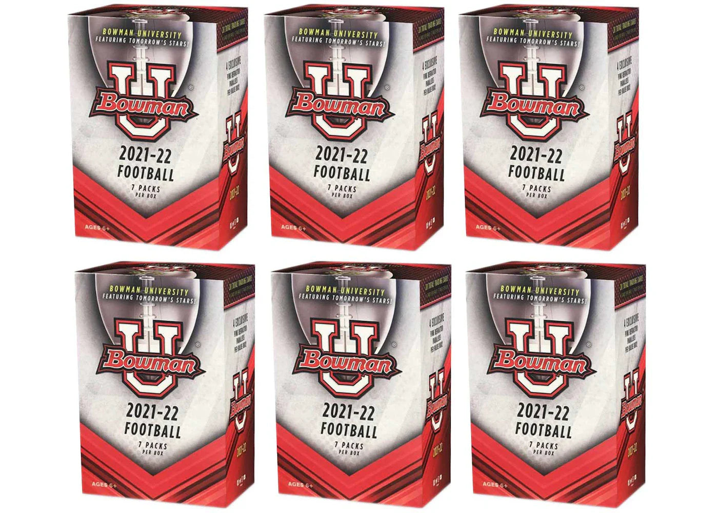 2021-22 Bowman University Football Blaster Box 6x Lot