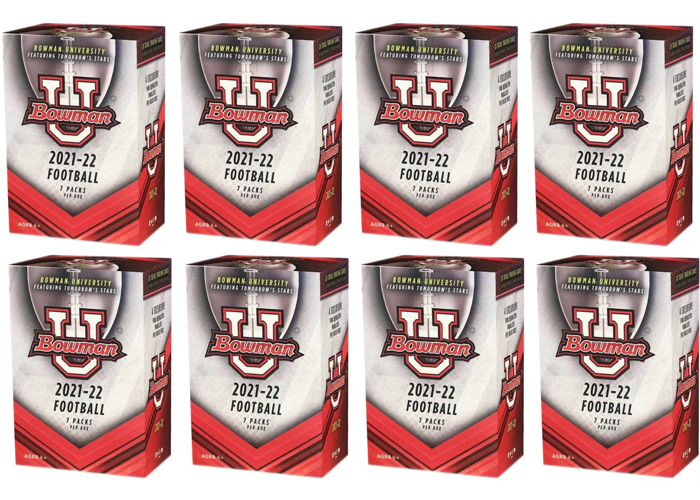 2021-22 Bowman University Football Blaster Box 8x Lot