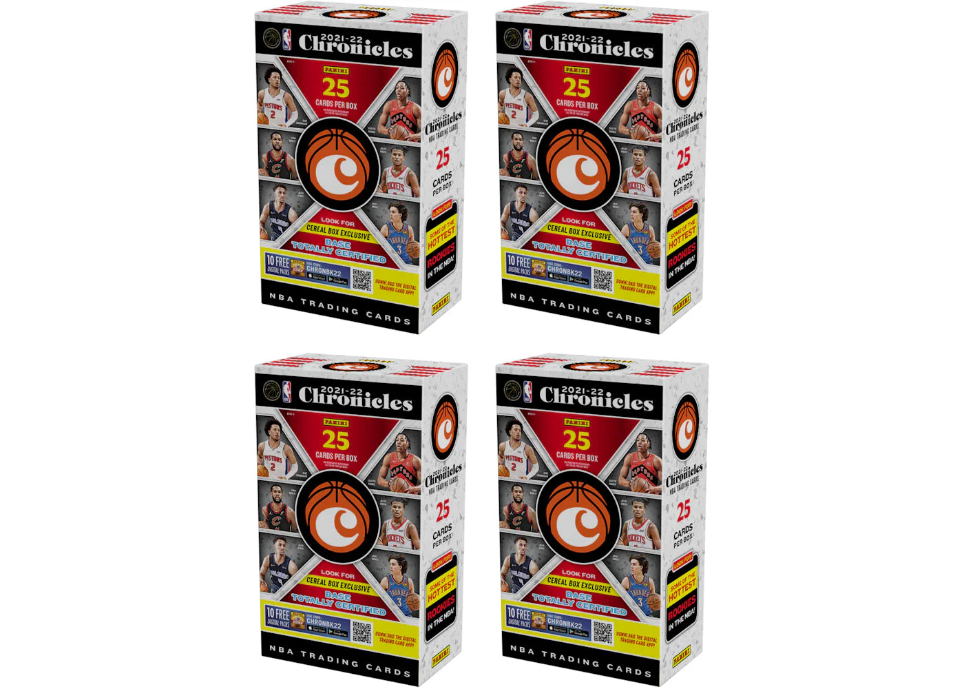 2021-22 Panini Chronicles Basketball Cereal Box 4x Lot