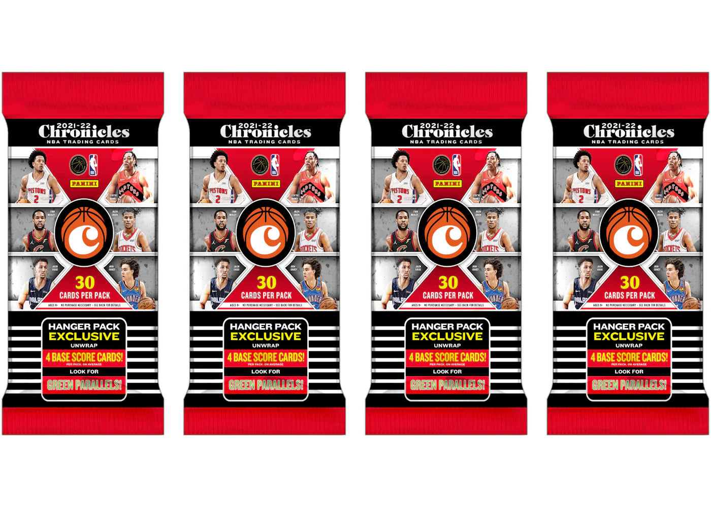 2021-22 Panini Chronicles Basketball Hanger Pack 4x Lot