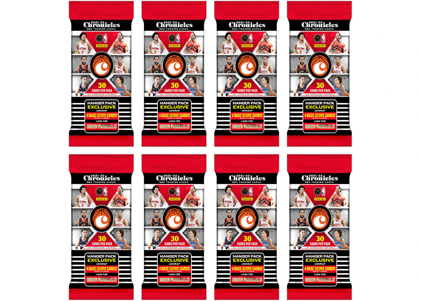 2021-22 Panini Chronicles Basketball Hanger Pack 8x Lot
