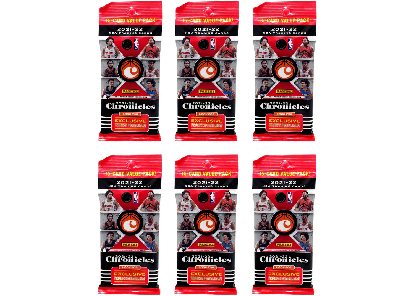 2021-22 Panini Chronicles Basketball Value Pack 6x Lot