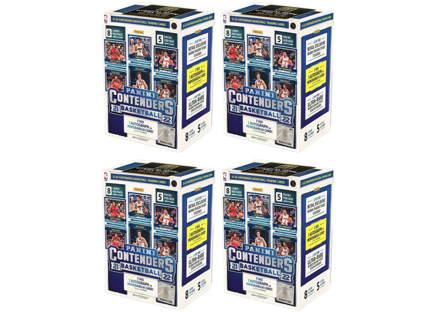 2021-22 Panini Contenders Basketball Blaster Box (40 Count) 4x Lot