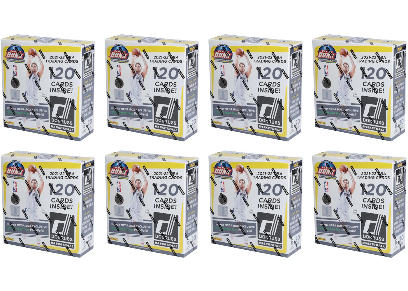 2021-22 Panini Donruss Basketball Fanatics Exclusive Mega Box (Holo Green Ice Parallels) 8x Lots