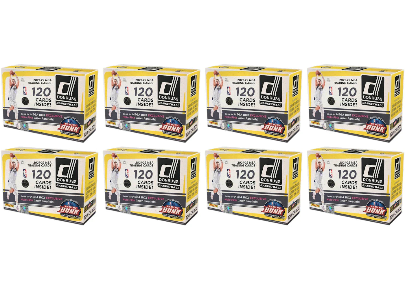 2021-22 Panini Donruss Basketball Mega Box (Holo Pink Laser Parallels) 8x Lot
