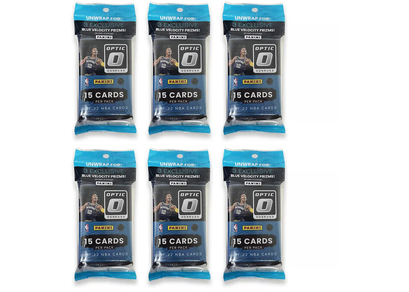 2021-22 Panini Donruss Optic Basketball Cello Pack 6x Lot