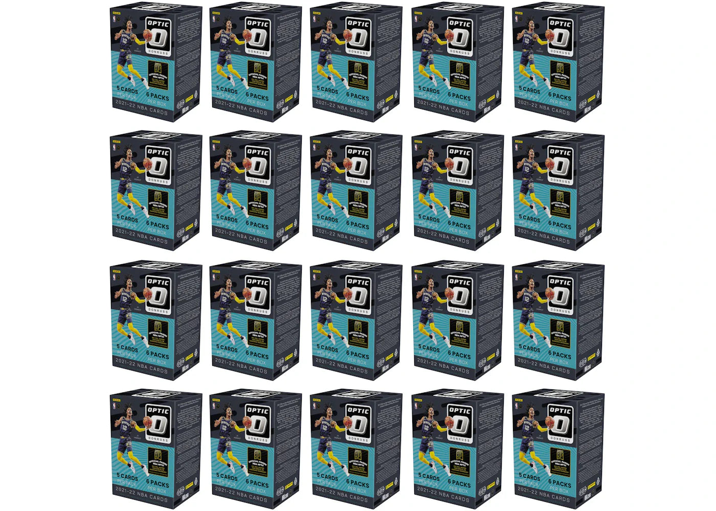 2021-22 Panini Donruss Optic Basketball Fanatics Exclusive Blaster Box (Green Shock Prizms) 20x Lot