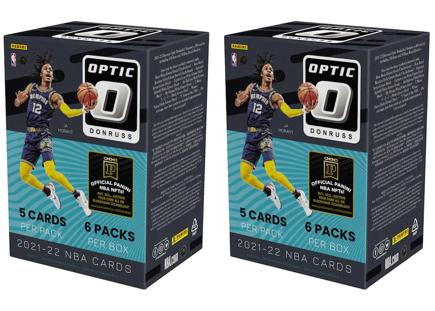 2021-22 Panini Donruss Optic Basketball Fanatics Exclusive Blaster Box (Green Shock Prizms) 2x Lot