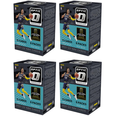 2021-22 Panini Donruss Optic Basketball Fanatics Exclusive Blaster Box (Green Shock Prizms) 4x Lot