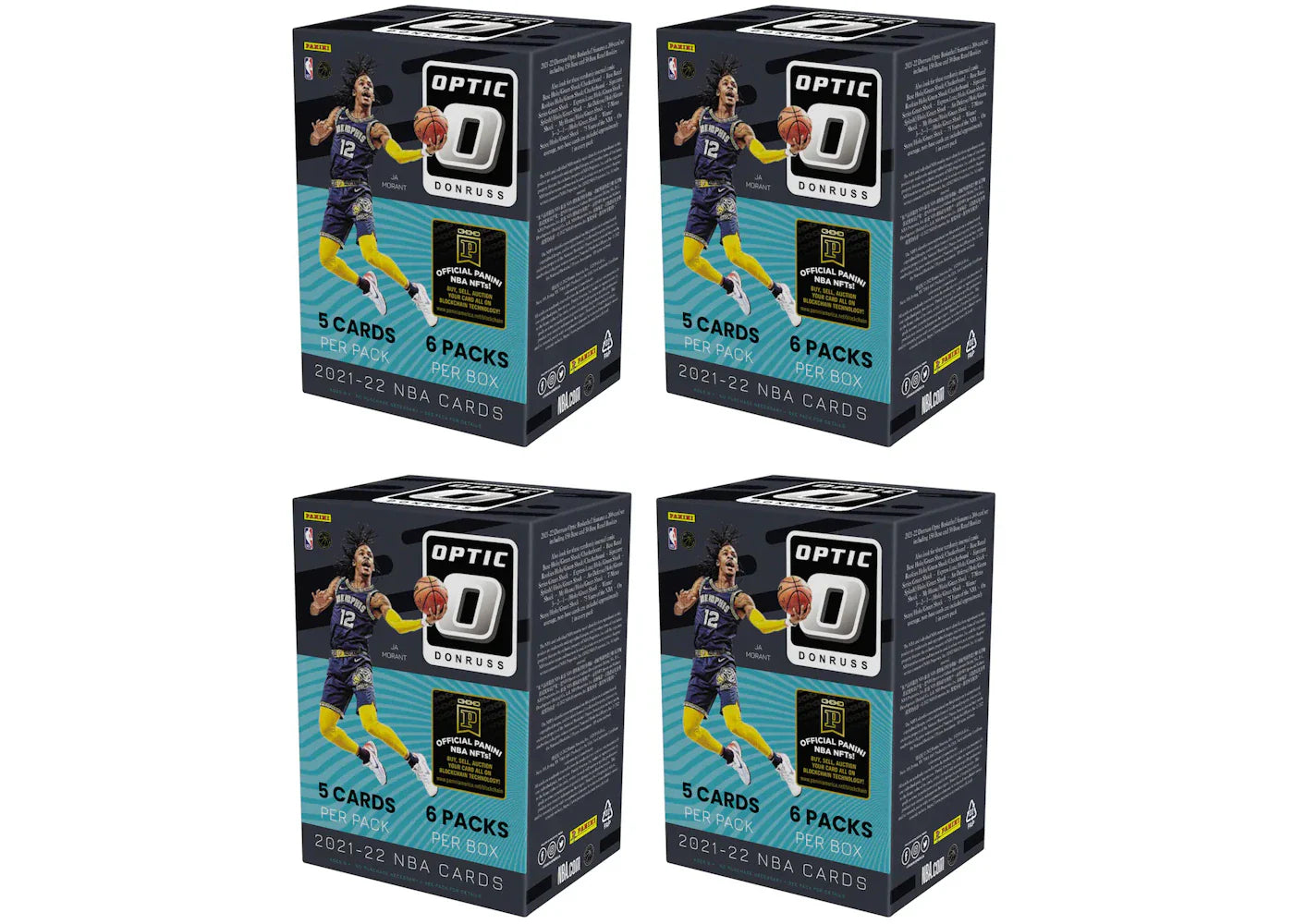 2021-22 Panini Donruss Optic Basketball Fanatics Exclusive Blaster Box (Green Shock Prizms) 4x Lot