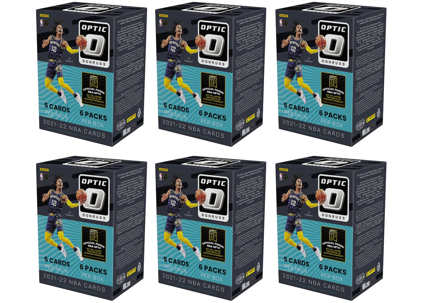 2021-22 Panini Donruss Optic Basketball Fanatics Exclusive Blaster Box (Green Shock Prizms) 6x Lot