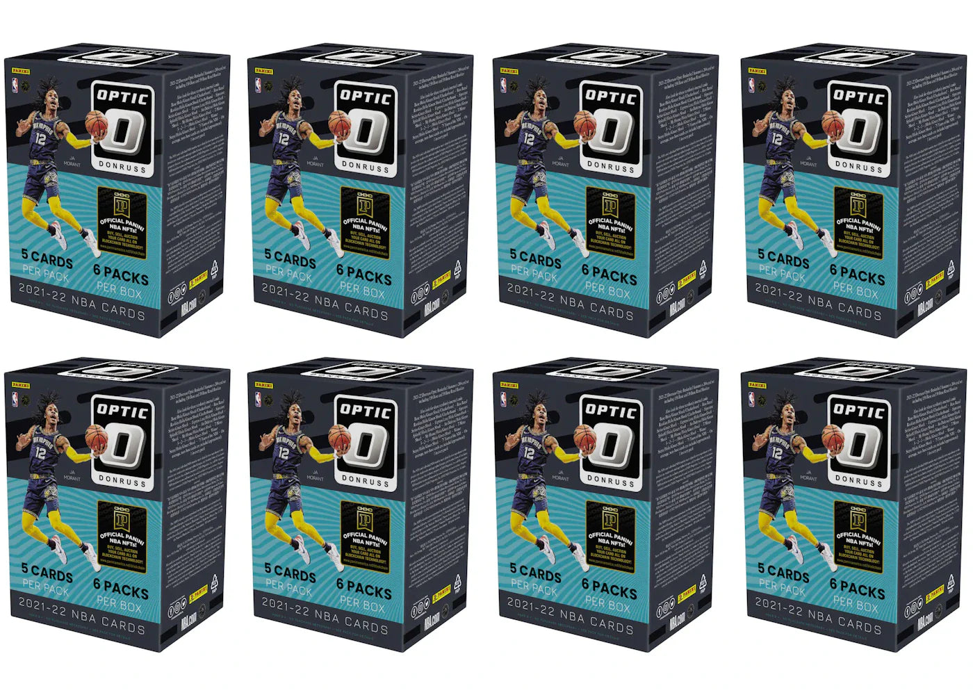 2021-22 Panini Donruss Optic Basketball Fanatics Exclusive Blaster Box (Green Shock Prizms) 8x Lot