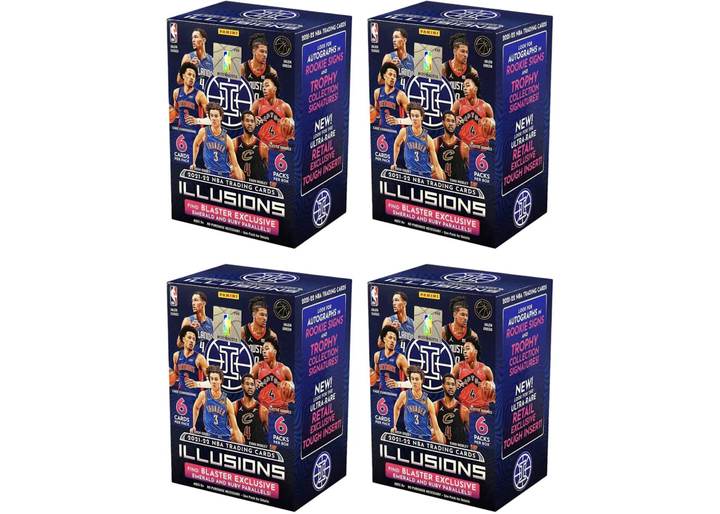2021-22 Panini Illusions Basketball Blaster Box 4x Lot