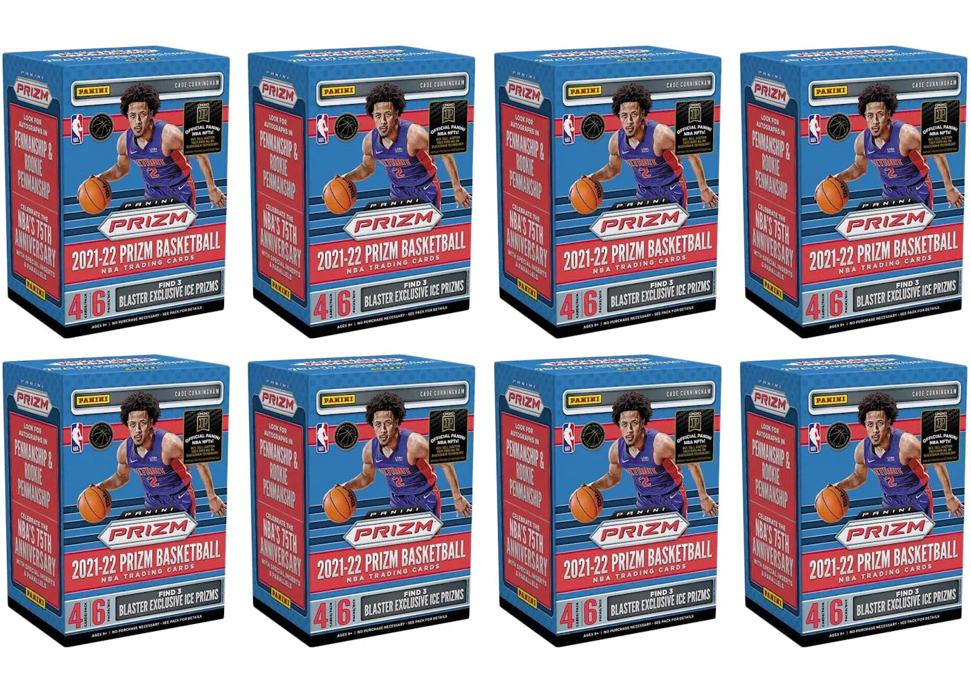 2021-22 Panini Prizm Basketball Blaster Box (Ice Prizms) 8x Lot