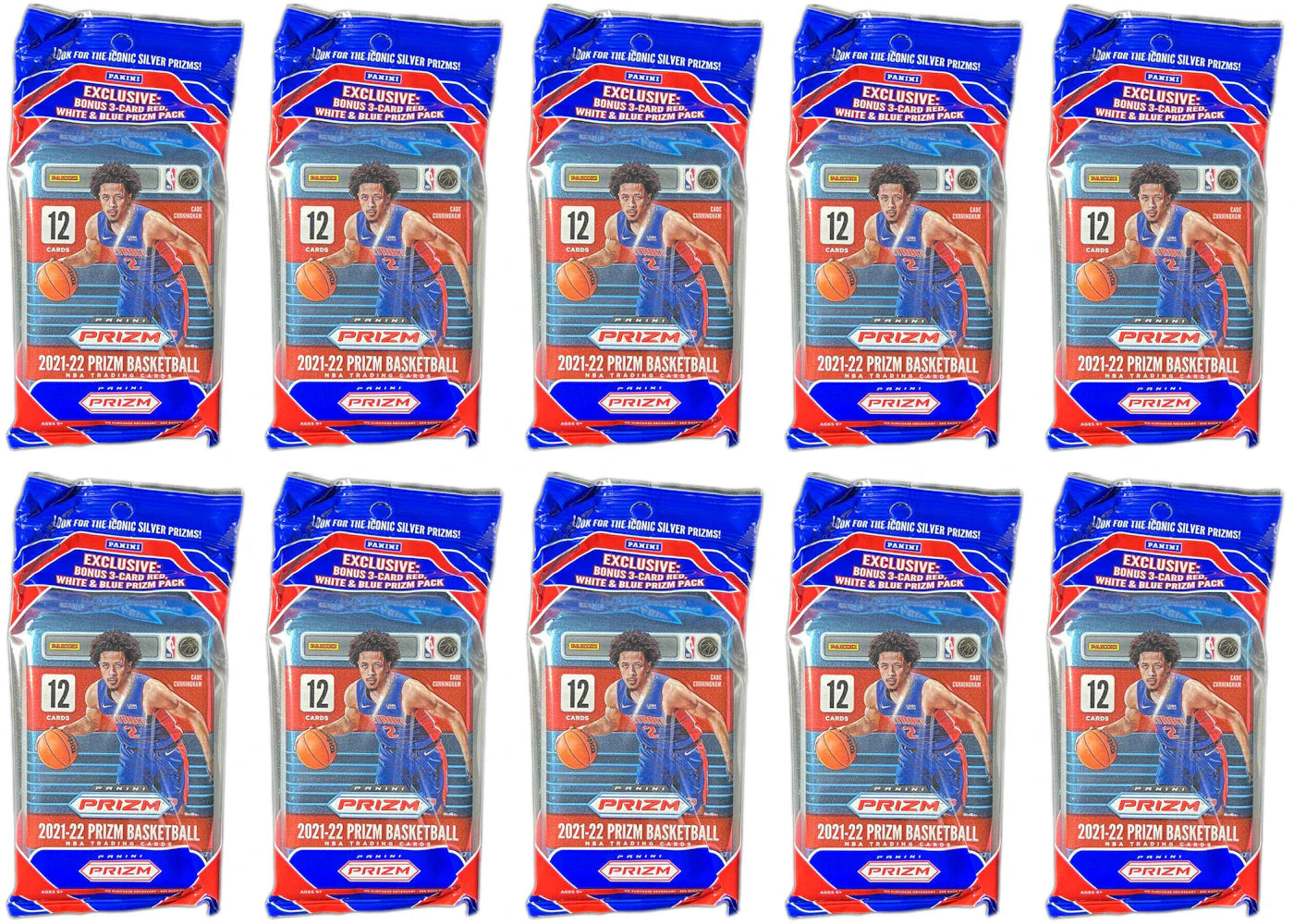 2021-22 Panini Prizm Basketball Cello Pack 10x Lot