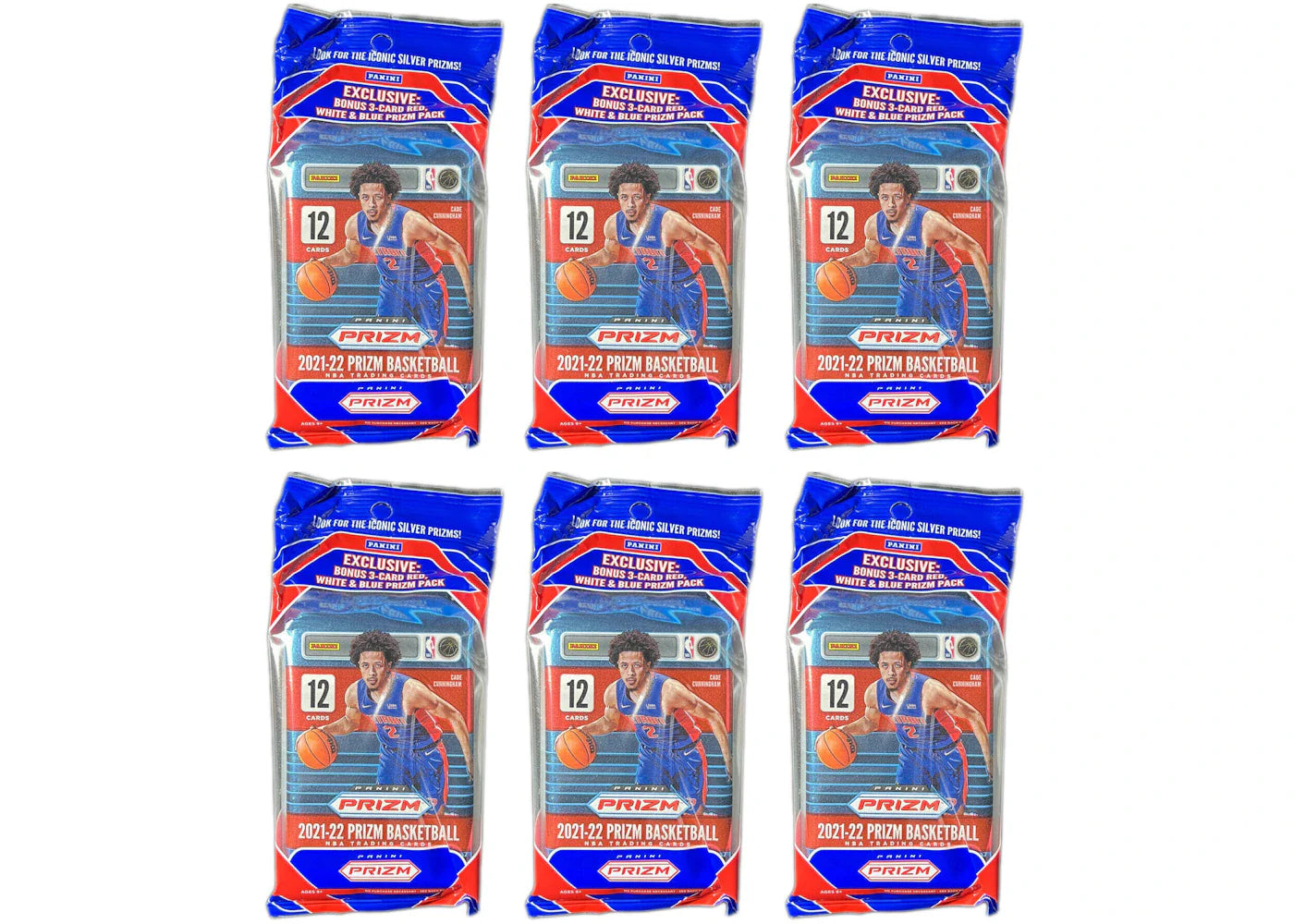 2021-22 Panini Prizm Basketball Cello Pack 6x Lot
