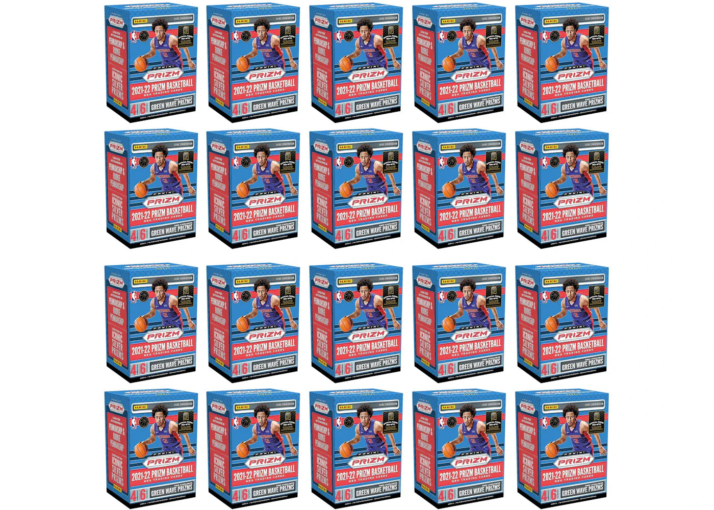 2021-22 Panini Prizm Basketball Fanatics Exclusive Blaster Box (Green Wave Prizms) 20x Lot