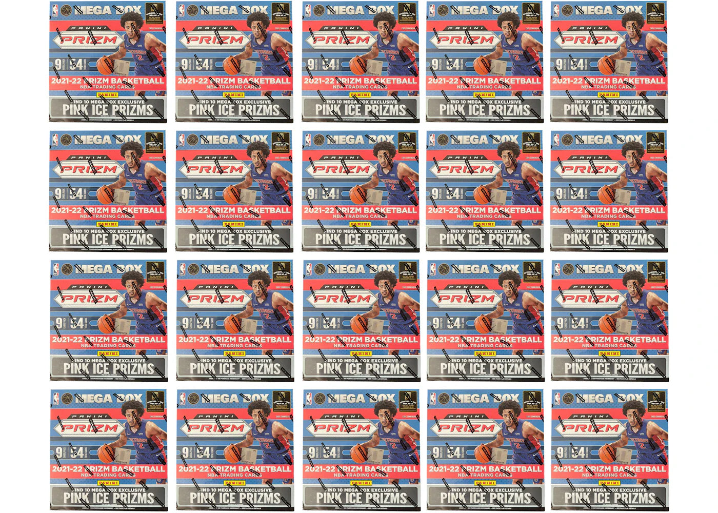 2021-22 Panini Prizm Basketball Mega Box (Pink Ice Prizms) 20x Lot