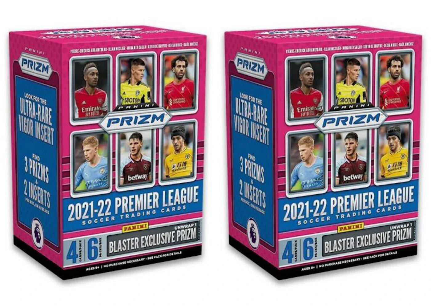 2021-22 Panini Prizm Premier League Soccer Blaster Box 2x Lot