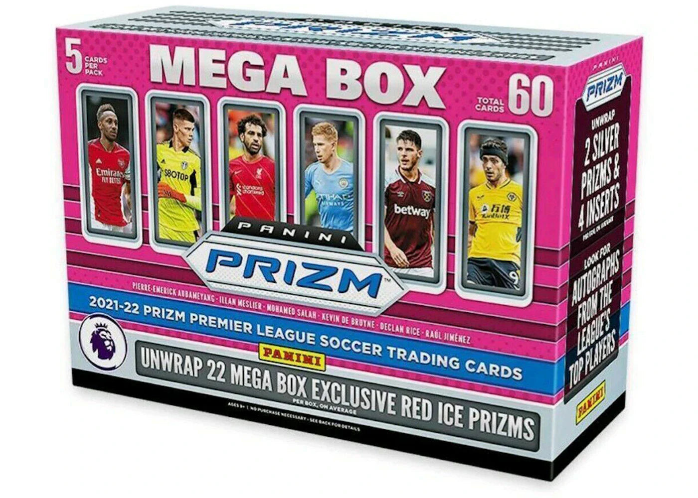 2021-22 Panini Prizm Premier League Soccer Mega Box (Red Ice Prizms)