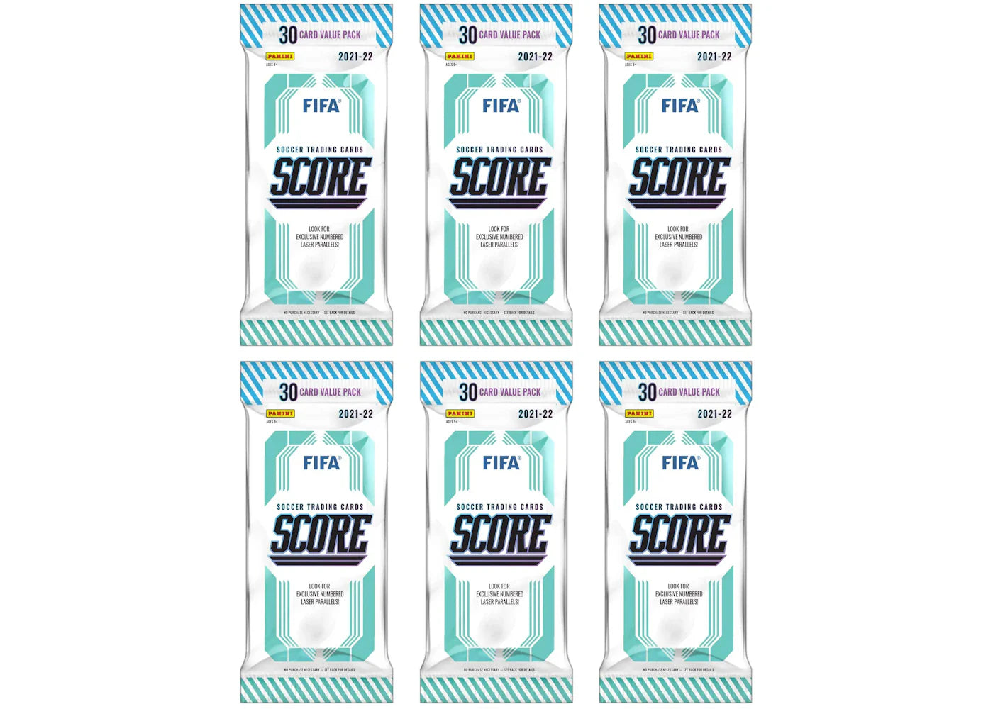 2021-22 Panini Score FIFA Soccer Fat Pack (European Exclusive) 6x lot