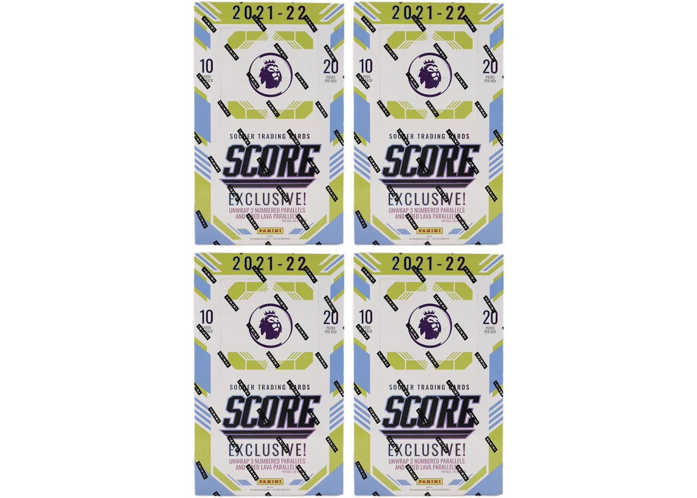 2021-22 Panini Score Premier League Soccer Retail Box (UK Exclusive) 4x Lot