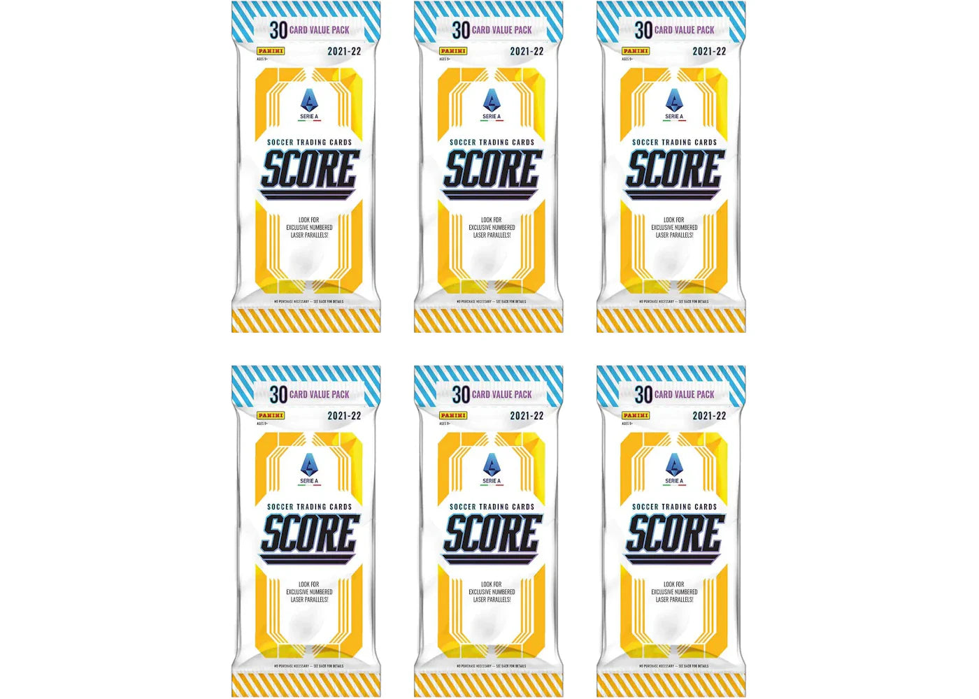 2021-22 Panini Score Serie A Soccer Fat Pack (Italy Exclusive) 6x lot
