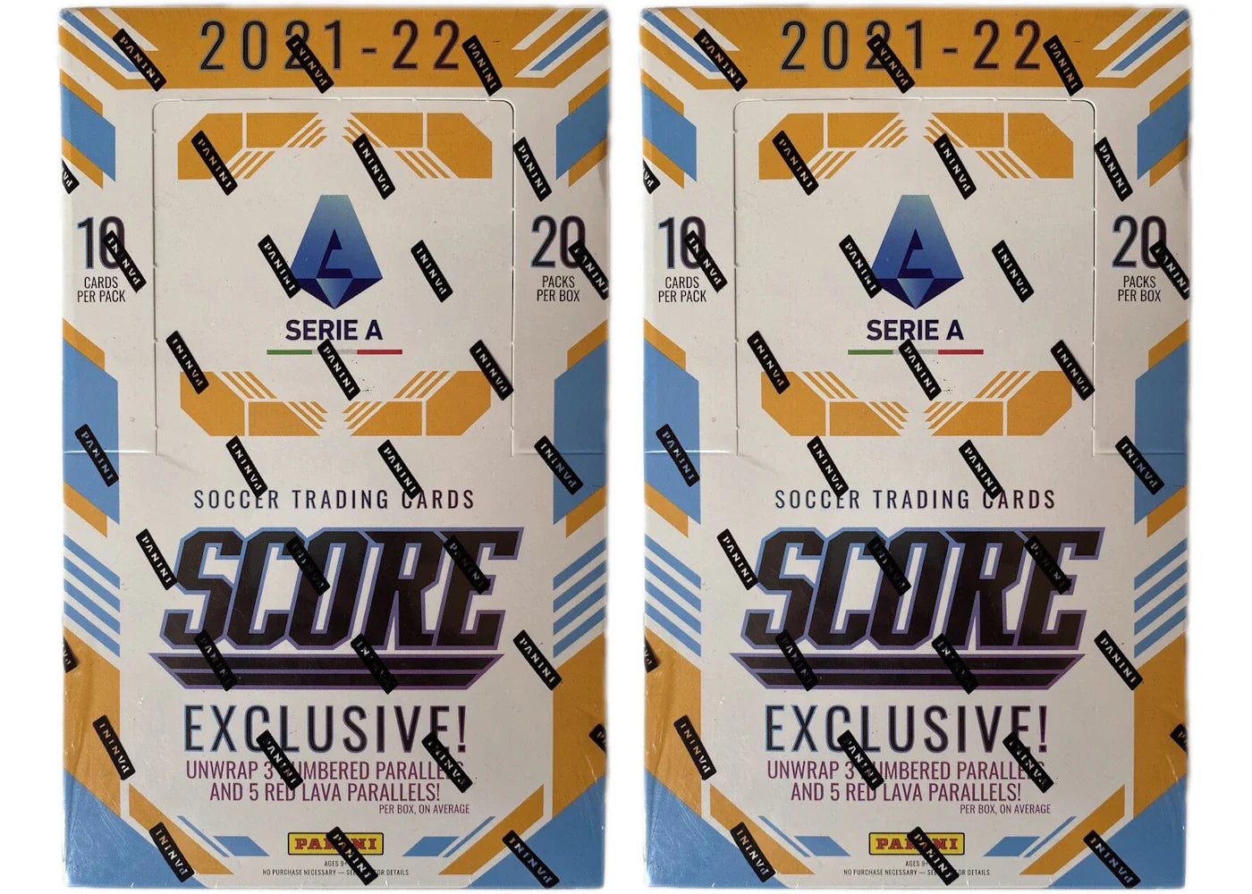 2021-22 Panini Score Serie A Soccer Retail Box (Italy Exclusive) 2x Lot
