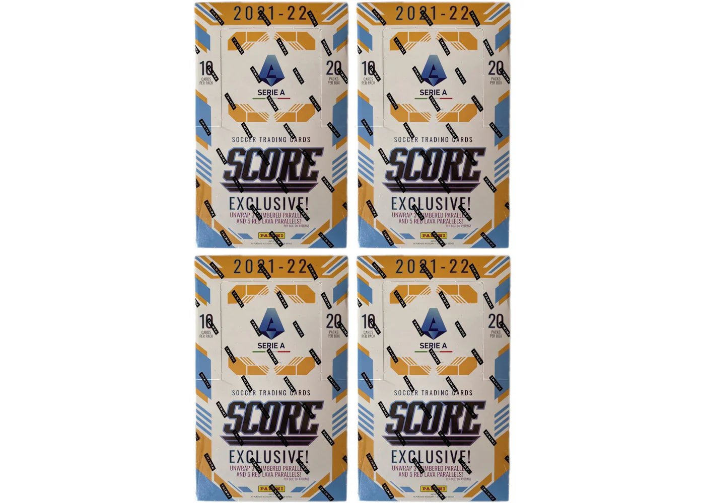 2021-22 Panini Score Serie A Soccer Retail Box (Italy Exclusive) 4x Lot