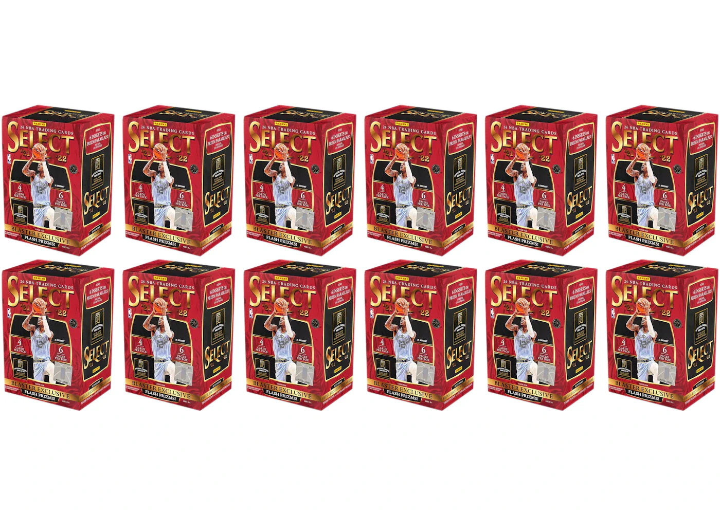 2021-22 Panini Select Basketball Blaster Box (Flash Prizms) 12x Lot