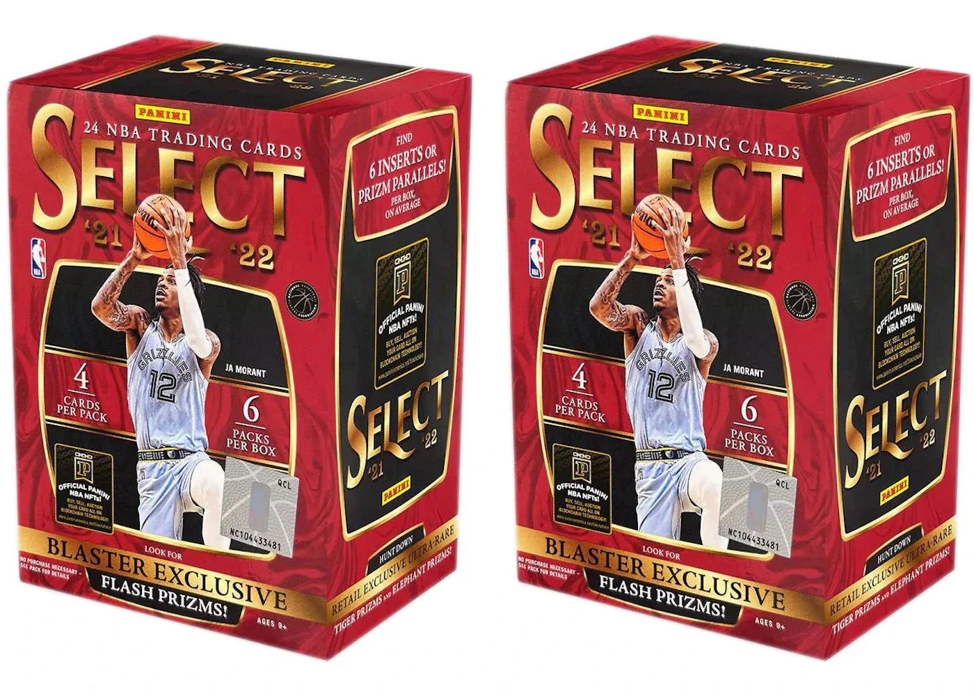 2021-22 Panini Select Basketball Blaster Box (Flash Prizms) 2x Lot