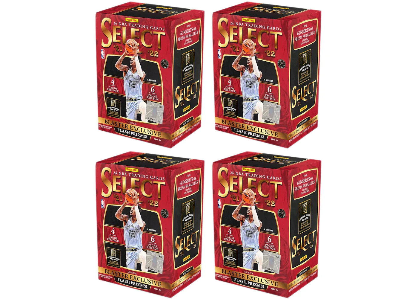 2021-22 Panini Select Basketball Blaster Box (Flash Prizms) 4x Lot