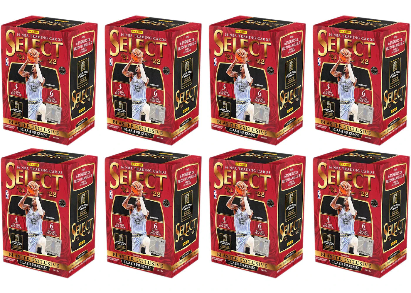 2021-22 Panini Select Basketball Blaster Box (Flash Prizms) 8x Lot