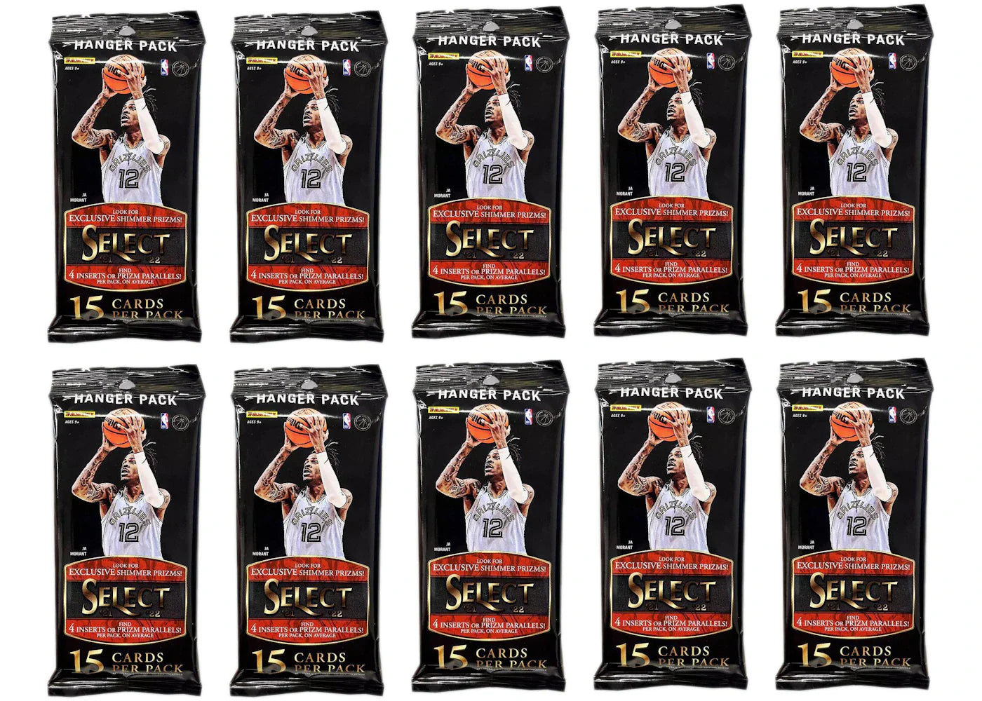 2021-22 Panini Select Basketball Hanger Pack 10x Lot